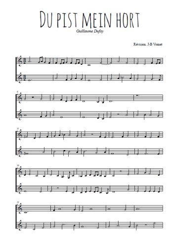 Guillaume Dufay - Du bist mein hort
